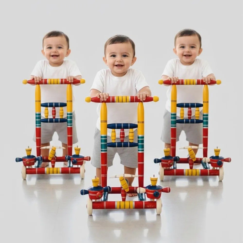 Baby Push Walker | Wooden Kids Walker for Babies - Image 3
